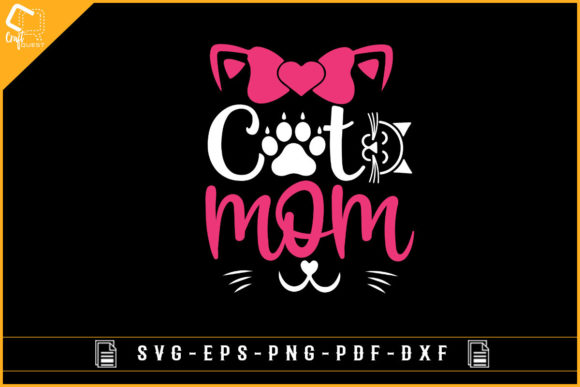 Cat Mom T-shirt Design for Cat Lover Graphics