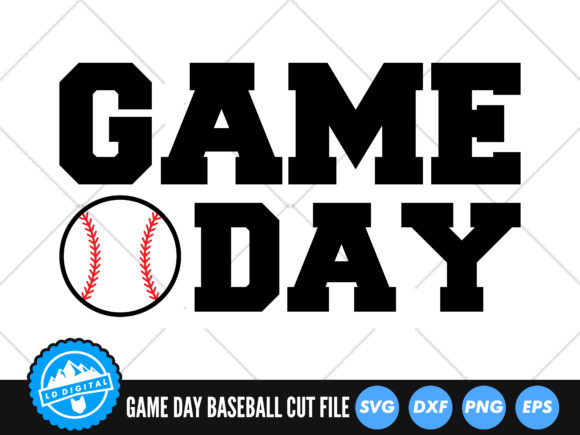 Game Day Baseball SVG Files for Crafts and Graphics