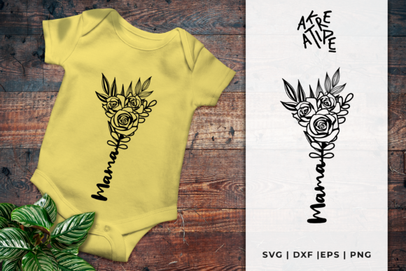 Mama Flower SVG Mothers Day Graphics for Crafts
