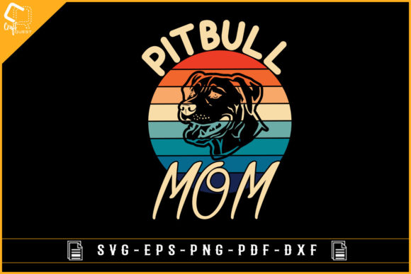 Pitbull Mom T-shirt Sublimation Dog Graphics for Crafts