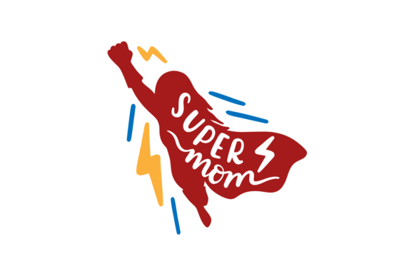 Super Mom with Cape SVG for Crafts and Graphics